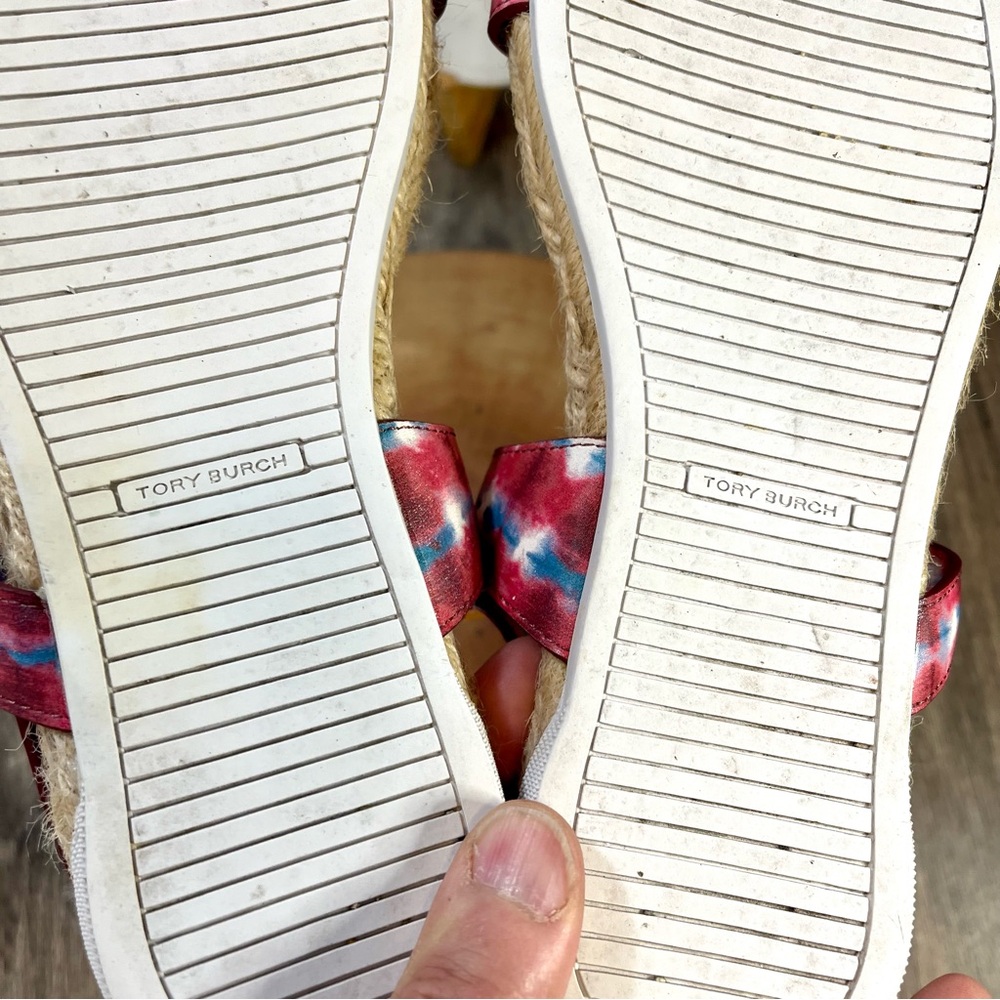 🎉HP🎉 *Tory Burch | Red Tie Dye Straps Sports Sandals Size 7 - Picture 14 of 16